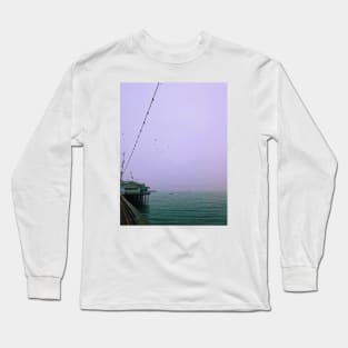 Santa Barbara Beach Pier Harbor Long Sleeve T-Shirt